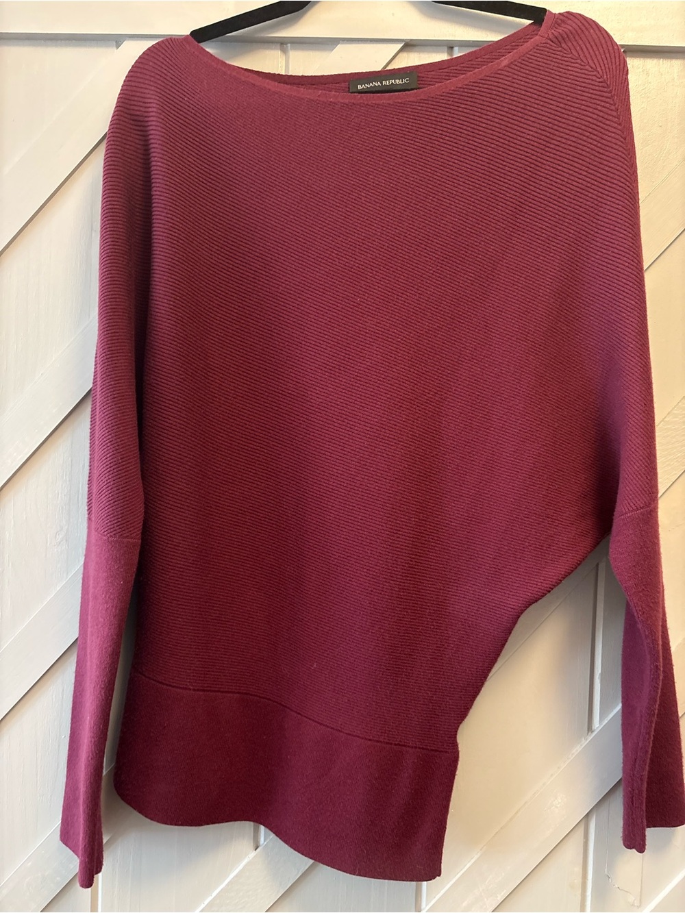 Banana Republic Women's Asymmetrical Wine Knit Sweater